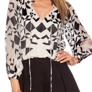 Alice + Olivia Tammie peasant top